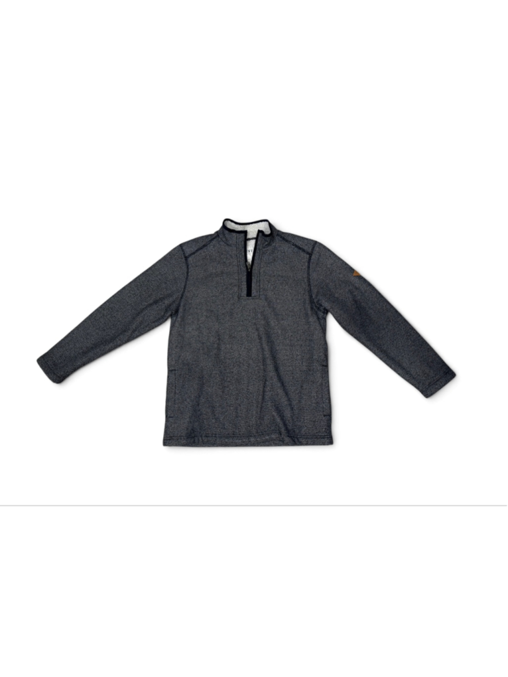 Orvis Classic Collection Men’s Gray Sherpa Fleece Lined 1/4 Zip Pullover Sz M - Picture 4 of 10